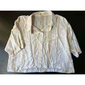 Thread & Supply | L Button Down Cropped Shirt